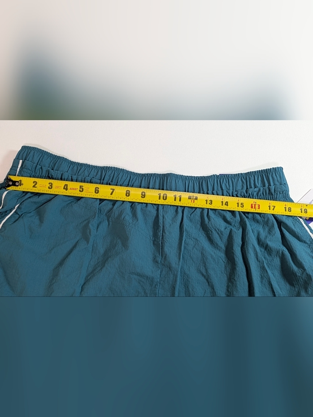 Joy Lab Women's Mid rise Built In Briefs Shorts Teal Stripes Size XL 2" Inseam - Picture 8 of 12